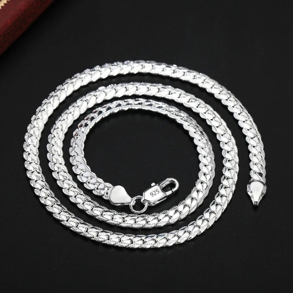 Silver Plated Chain Necklace Women & Men - Picture 8 of 11